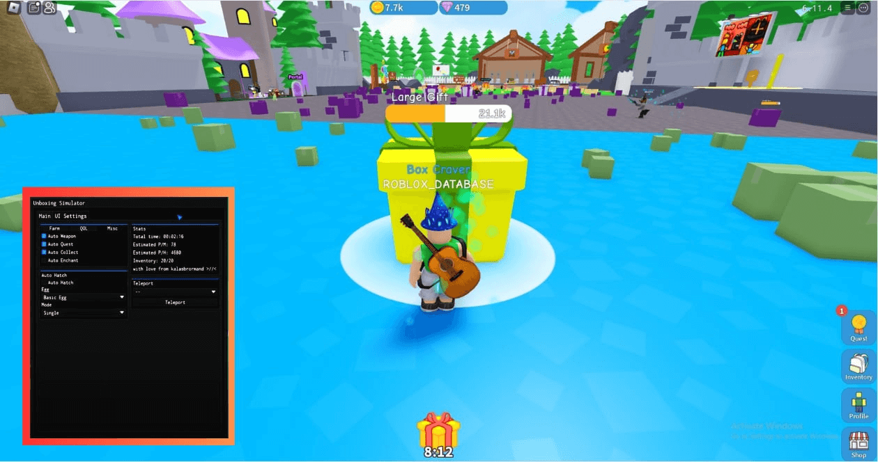 Unboxing Simulator Script