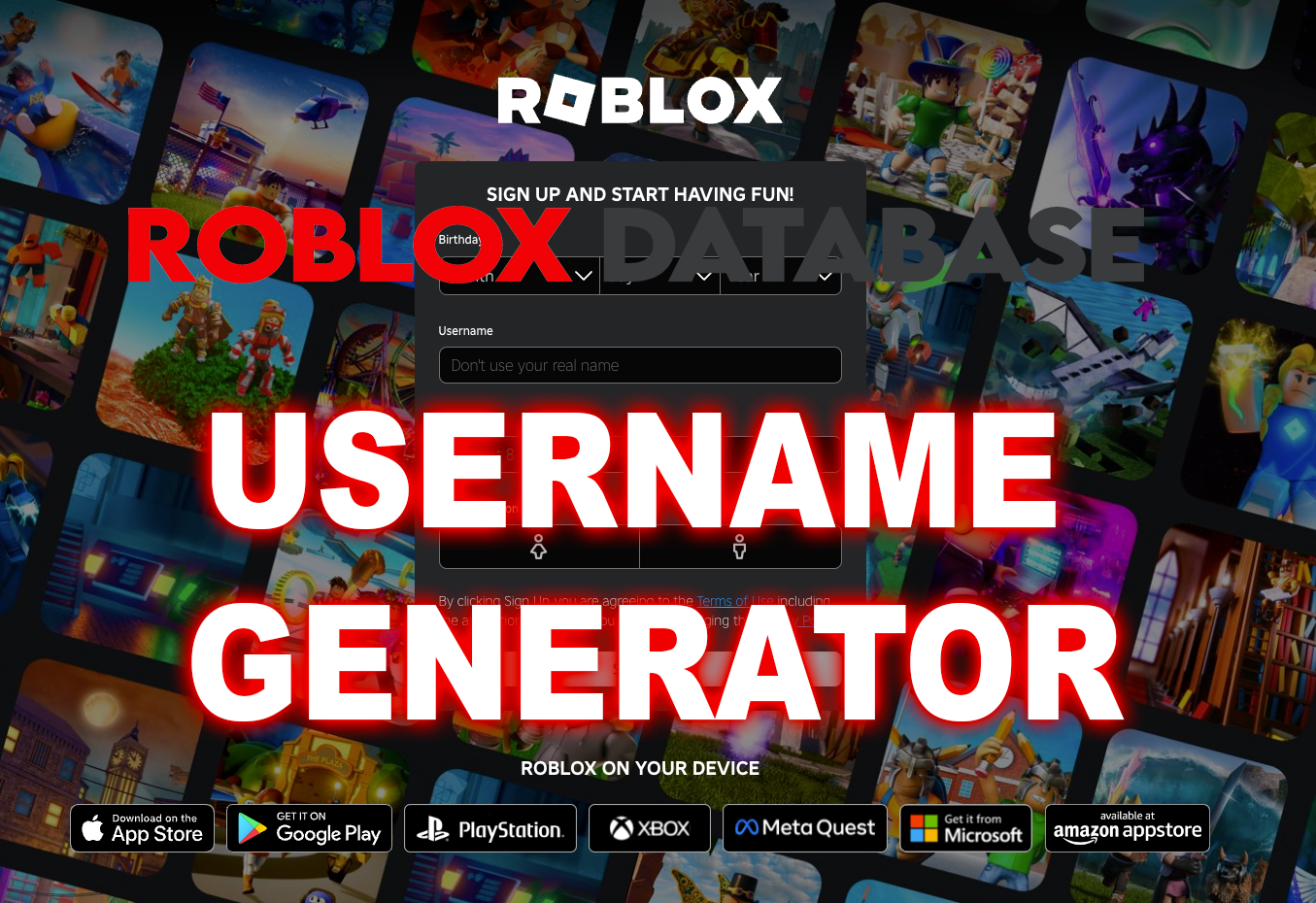 Roblox Username Generator - Roblox Database 2025