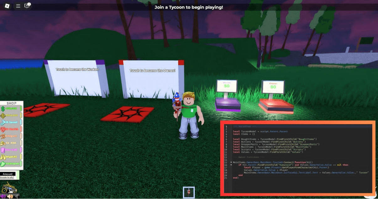 2 Player Gun Factory Tycoon Script