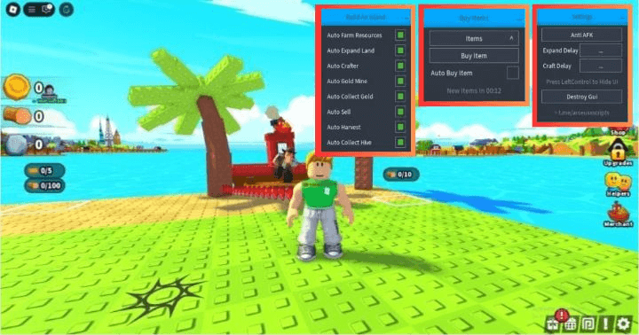Build An Island Script
