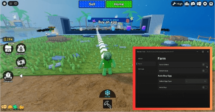Build a Zoo Script