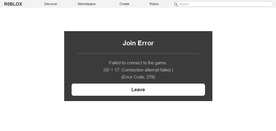How to Fix Error Code 279 in Roblox