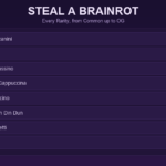Steal a Brainrot Characters: Full List and Rarities
