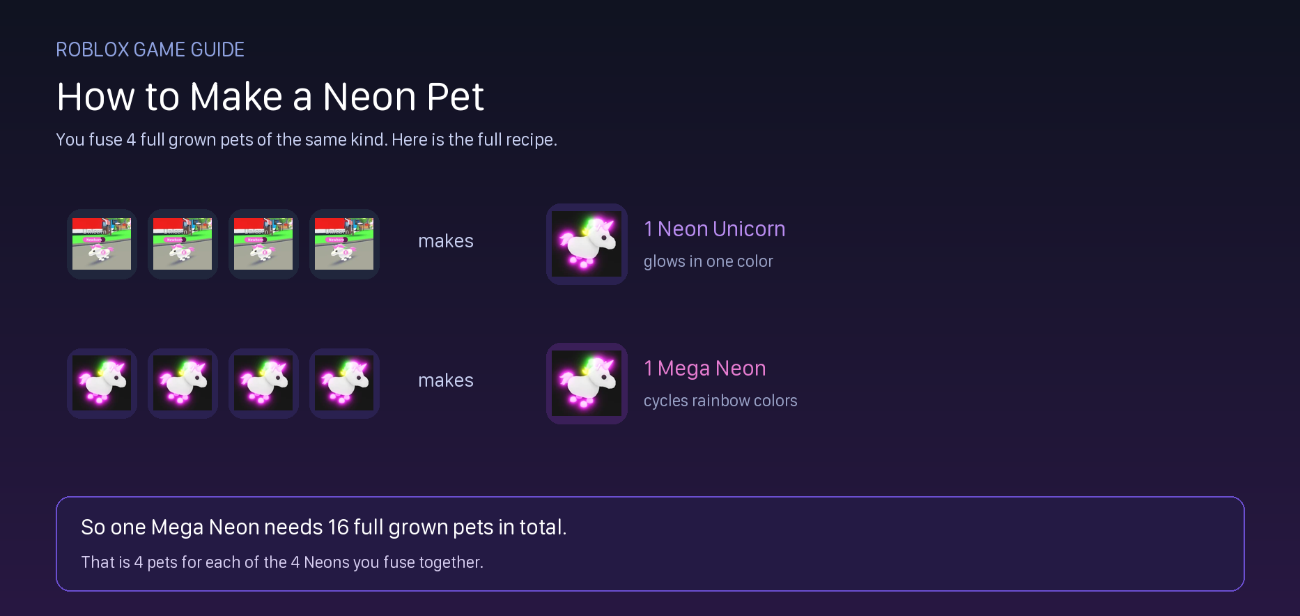 How to Make a Neon Pet in Adopt Me (Full Guide)