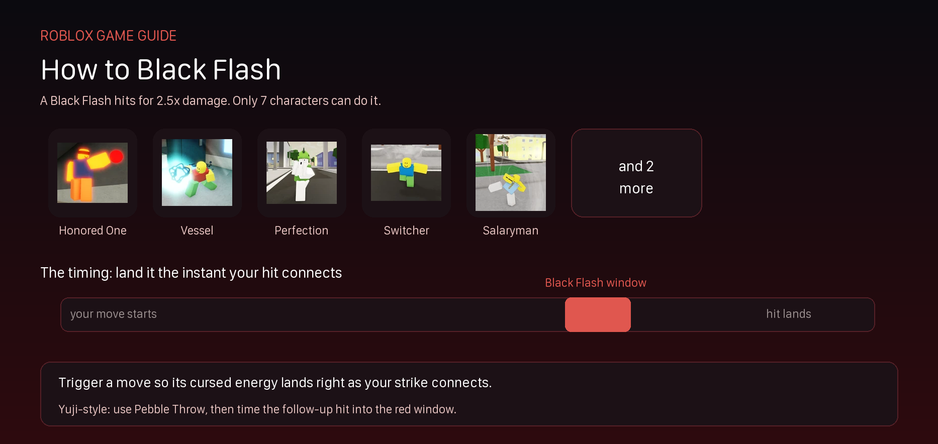 Roblox Game Guides 2026 JJS Black Flash 2026 