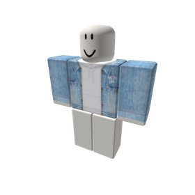 Free Items 132 Denim Jacket with White Hoodie - free Roblox item