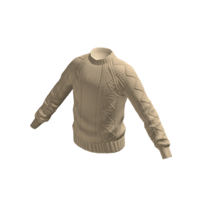 Free Items 140 Knit Sweater - Beige - free Roblox item