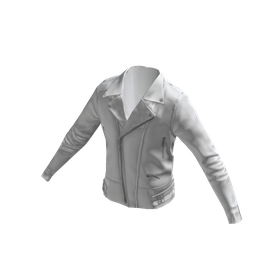 Free Items 129 Collared Leather Jacket - White - free Roblox item