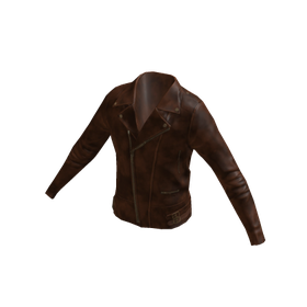 Free Items 128 Collared Leather Jacket - Brown - free Roblox item