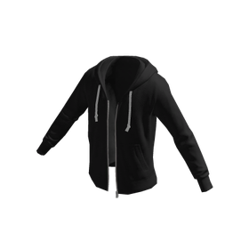 Free Items 158 Zip Hoodie - Black - free Roblox item
