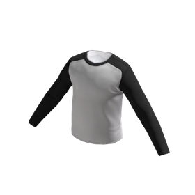 Free Items 120 Baseball Long Sleeve - B&W - free Roblox item