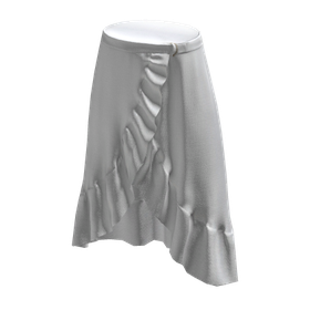 Free Items 174 Long Ruffle Skirt - White - free Roblox item